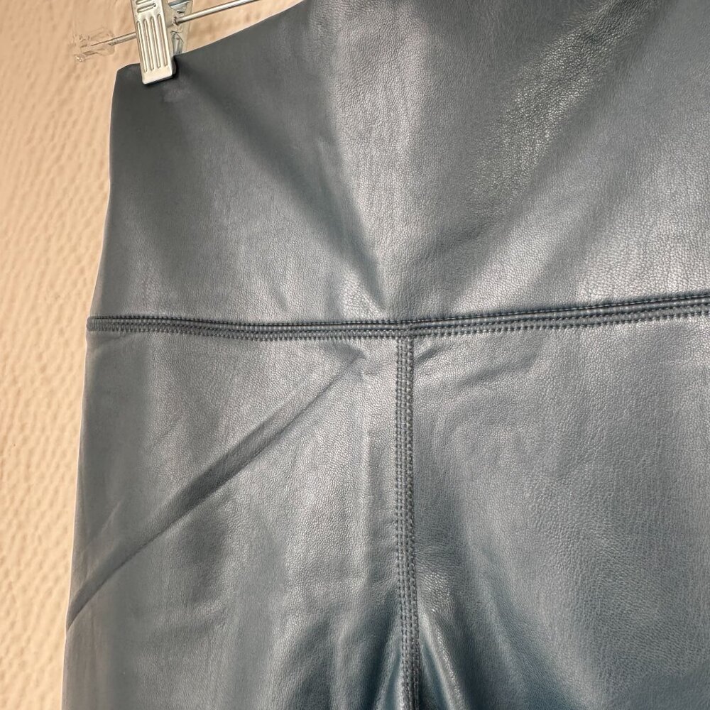 90 Degree By Reflex Arctic Navy Leatherette Ankle-Length Leggings Super Hi-Rise - Picture 8 of 9